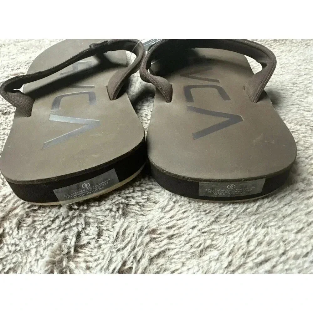 RVCA Mens VA Sport Federal Sandals - Dark Brown Size 9